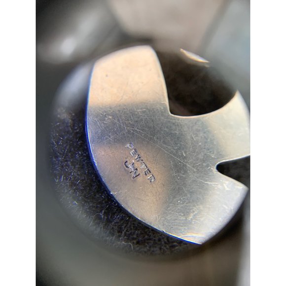 MID Century Pewter Marked JHN Flower Pin Set - Picture 4 of 7